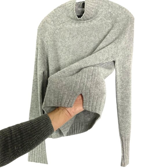 360 Cashmere 100% Cashmere Gray Sweater, Turtleneck, XS - Picture 3 of 9